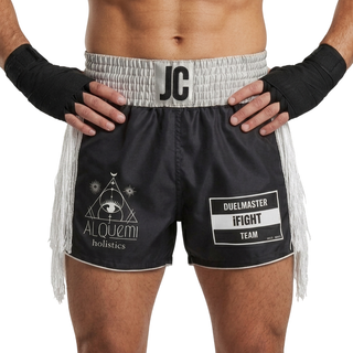 Fight Squad MTS Jayden Black & Silver Muay Thai Shorts
