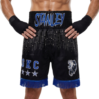 Classic BX Abby Black & Blue Custom Boxing Shorts & Trunks