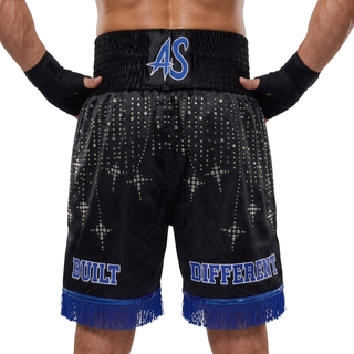 Classic BX Abby Black & Blue Custom Boxing Shorts & Trunks