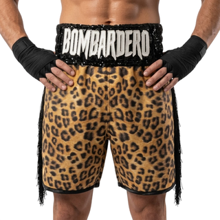 Classic BX Raul Black & Leopard Custom Boxing Shorts & Trunks