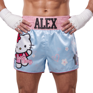 HELLO KITTY MTS Alex Blue & Pink Muay Thai Shorts