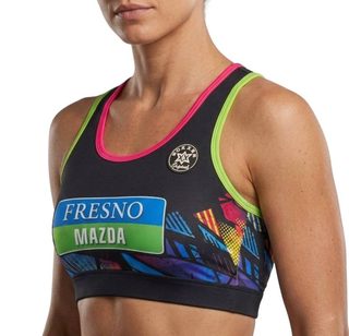 Sky Sports Bra Christian Black & Neon Pink & Neon Green Sports Bra