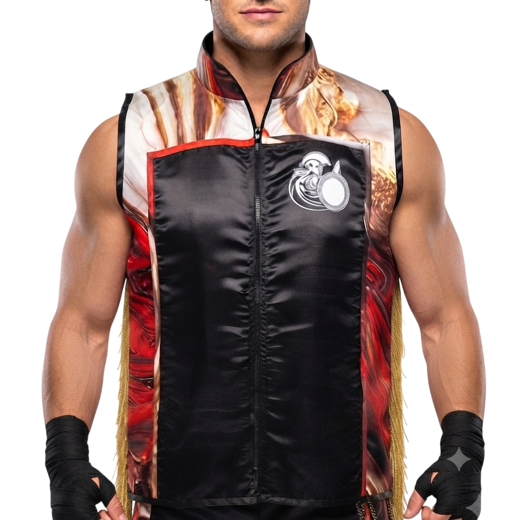 JOSHUA JKT Elijah Black & Red Gold Marble Jackets