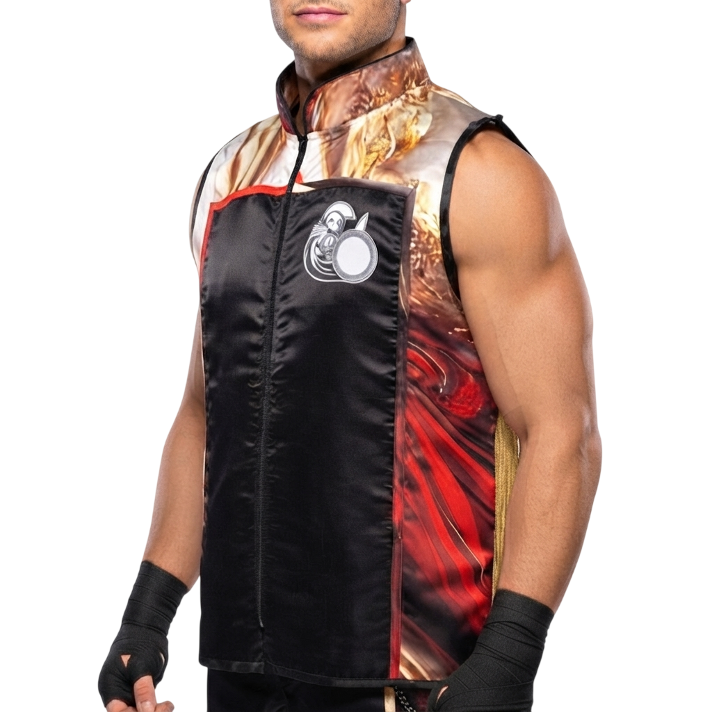 JOSHUA JKT Elijah Black & Red Gold Marble Jackets