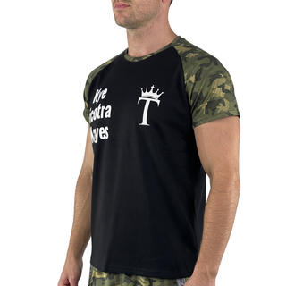 Raglan T-shirt Kye Black & Green Camo T-shirts
