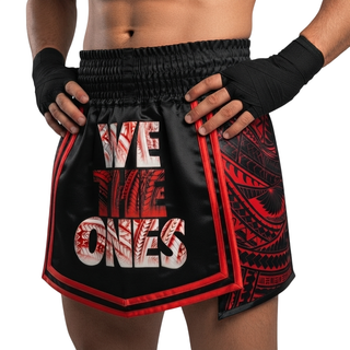 Tribal Gla Josh Black & Red Gladiator Shorts
