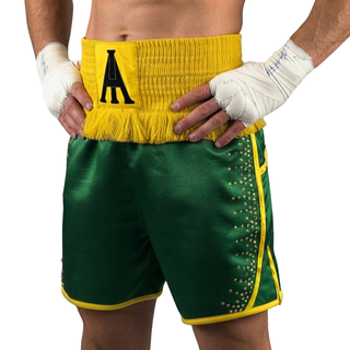 Ronin BX old Immanuwel Green & Yellow Custom Boxing Shorts & Trunks
