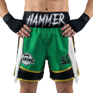Bilal BX Maverick Green & Black Custom Boxing Shorts & Trunks