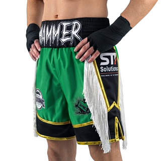 Bilal BX Maverick Green & Black Custom Boxing Shorts & Trunks