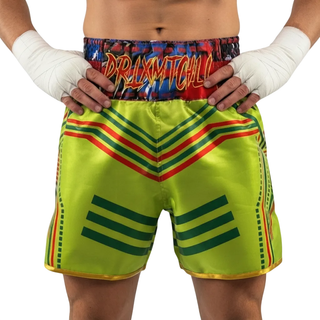 ROBOT BX Keava Neon Green & Red Custom Boxing Shorts & Trunks
