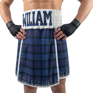 Warrior GLA Liam Blue & Tartan Poly Gladiator Shorts