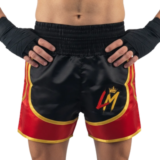 Fury BX Leanna Black & Red & King Glod Custom Boxing Shorts & Trunks