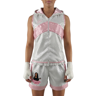 COTTO BX skye White & Pink Custom Boxing Shorts & Trunks