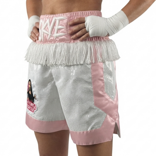 COTTO BX skye White & Pink Custom Boxing Shorts & Trunks
