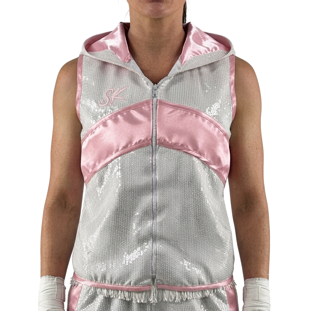 Jazzy JKT skye White & Pink Jackets