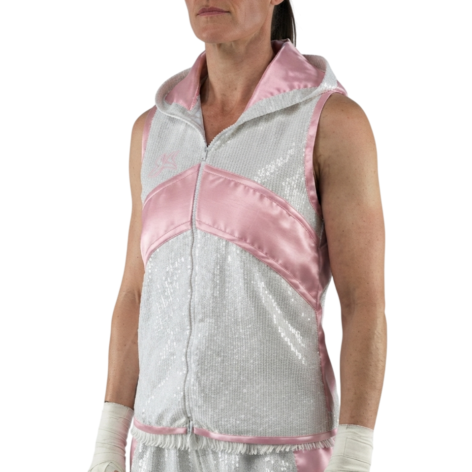 Jazzy JKT skye White & Pink Jackets