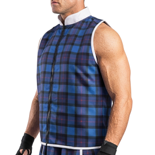  Liam Blue Tartan Poly & White Full Kits