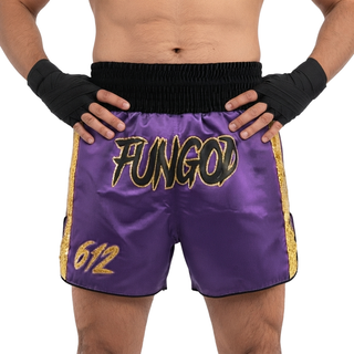 The Gen One MTS jordan Purple & Yellow Gold Muay Thai Shorts