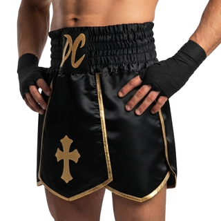 Roman 6 leave GLA Danny Black & Gold Gladiator Shorts