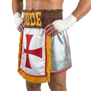 Warrior GLA Jude Silver & White & Red & Yellow Gold Gladiator Shorts