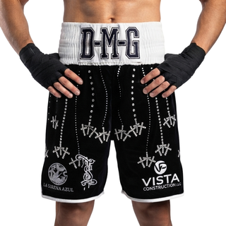 Classic BX DeVon Black & White Custom Boxing Shorts & Trunks