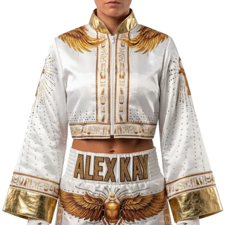 Boxxerworld Golden Goddess Crop Top