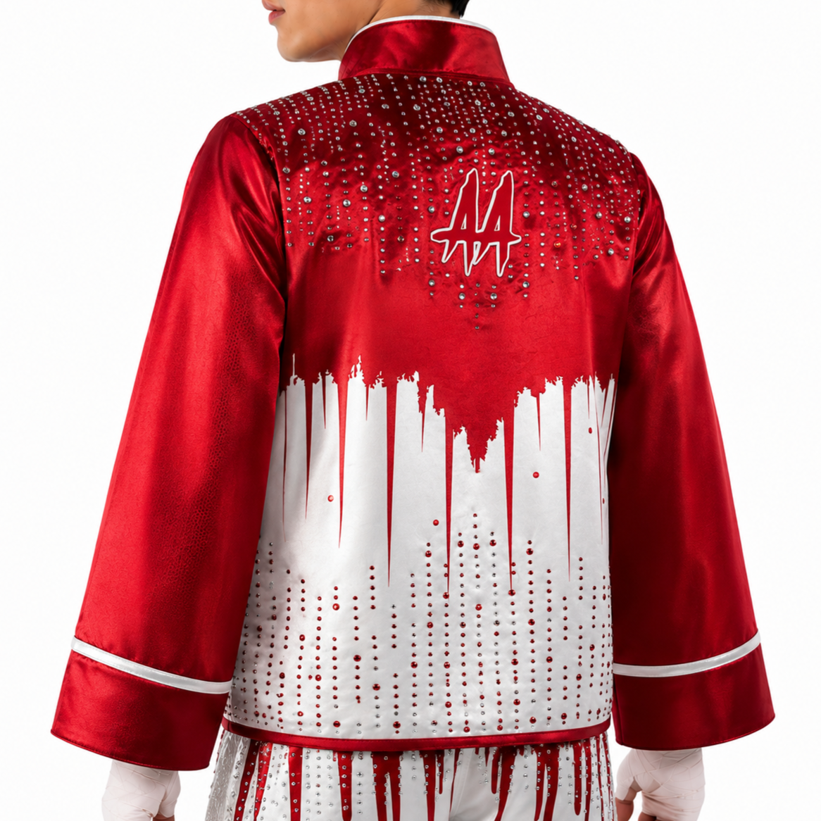 Shine bright JKT Shiny Red & White Aman Jackets
