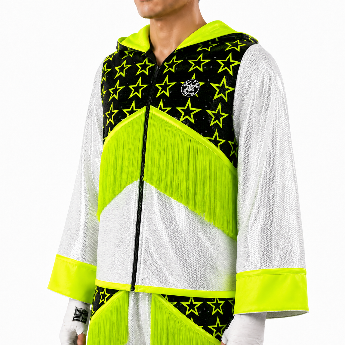 STAR QUALITY JKT White & Neon Green Darren Jackets