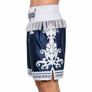 GGG BX Navy & White Jacob Custom Boxing Shorts & Trunks