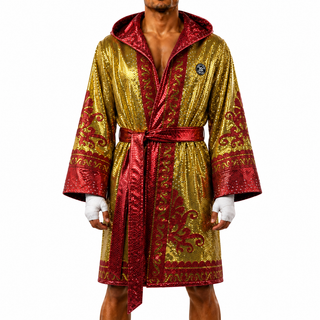 GGG Robe (Boxxerworld Elite) Old Red & Gold Derayon  Robes