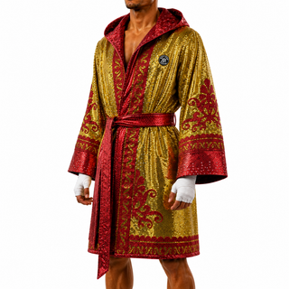 GGG Robe (Boxxerworld Elite) Old Red & Gold Derayon  Robes