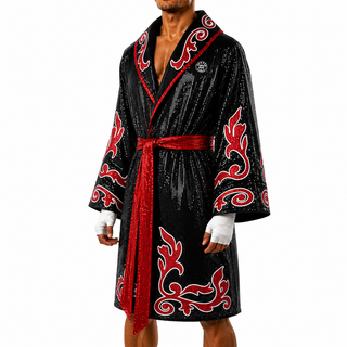 Regal Robe Black & Red Jacquez Robes