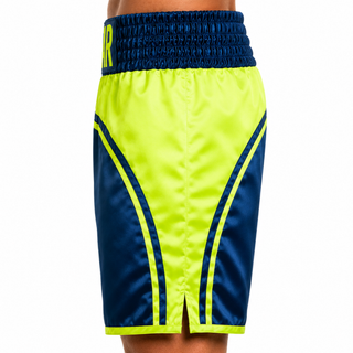 JAB BX Navy Blue & Neon Green Danny Custom Boxing Shorts & Trunks