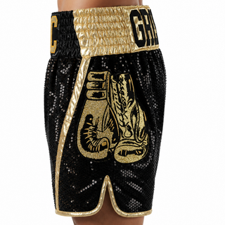 Touch Gloves BX old Black & Gold Markus  Custom Boxing Shorts & Trunks
