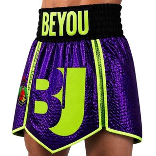 THOR Gladiator Purple & Neon Green Dequint Gladiator Shorts