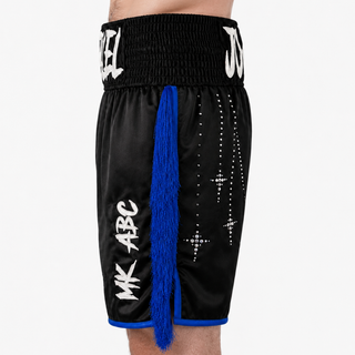 Classic BX Black & Blue Bez Custom Boxing Shorts & Trunks