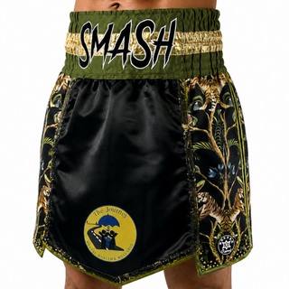 David GLA Black & Army Green Noah Gladiator Shorts