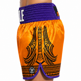 Haka BX Joshua Orange & Black & Pulrple Custom Boxing Shorts & Trunks