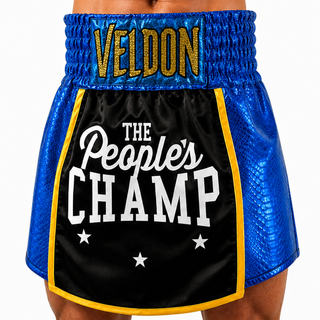 Warrior GLA James Black & Yellow Gold & Blue Gladiator Shorts