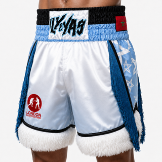  Blue & White Andrei  Custom Boxing Shorts & Trunks