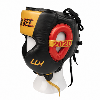 Cheek Piece Head Guard (Tyson) Black&Gold&Red William A Head Guard