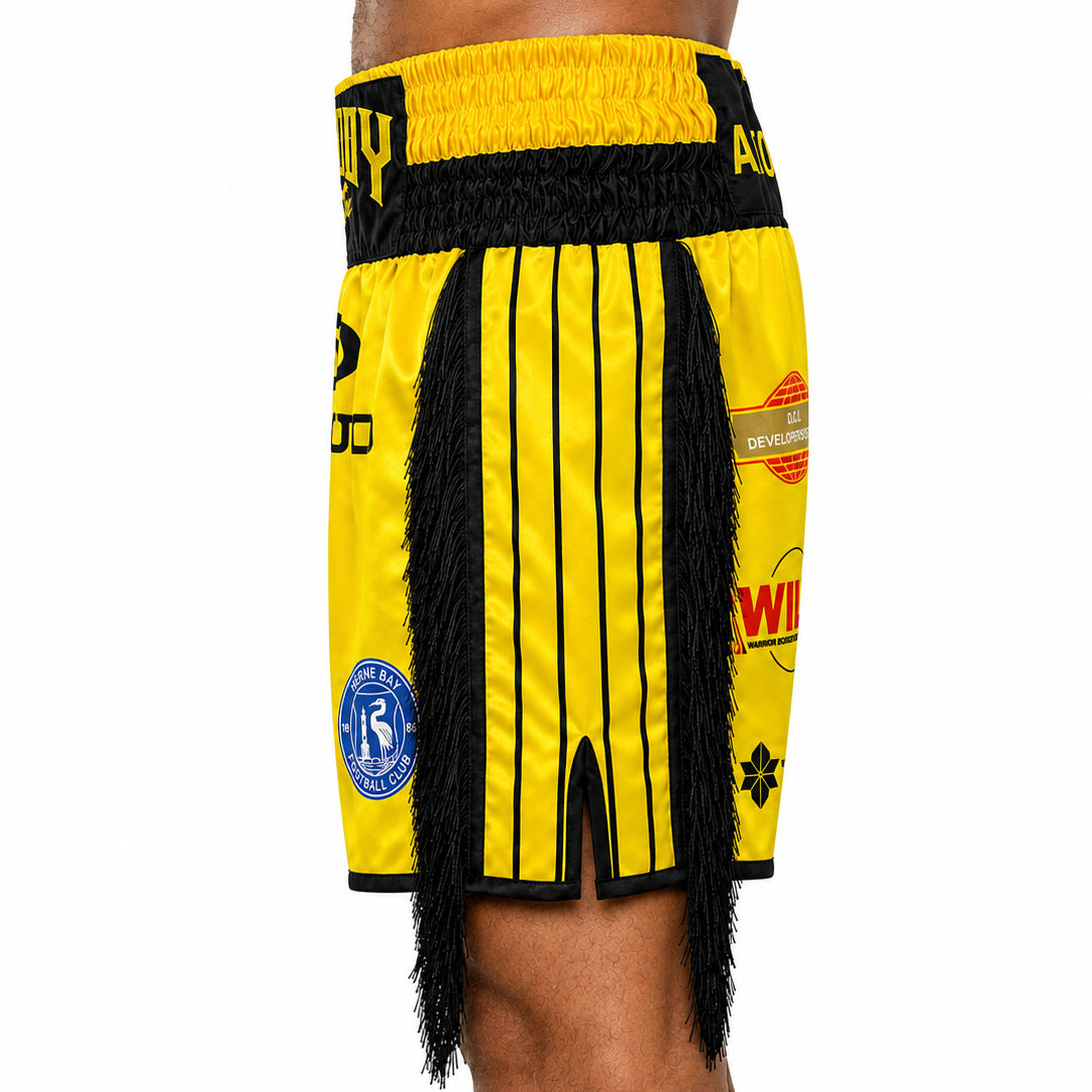   Yellow & Black ANDREI Custom Boxing Shorts & Trunks