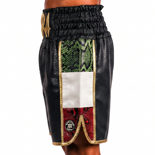 Venom BX Black Snake Leatherette Richard Custom Boxing Shorts & Trunks