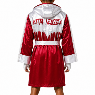 Shine bright Robe Ruby red & White Dito Robes