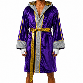Cognac Robe Purple & Silver & King Gold Roman Robes
