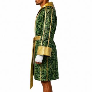 Cognac Robe Green Snake & Gold Michale Robes