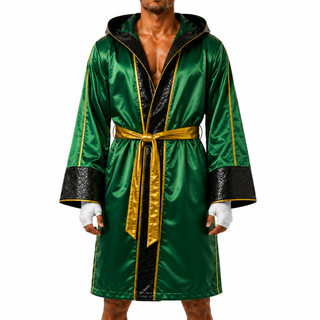Cognac Robe Green & Black & Gold Alexander Robes