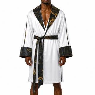 Cognac Robe White & Black-gold Felix Robes