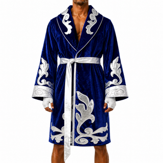 Blue Velour & Silver Marlon