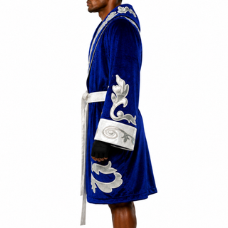 Regal Robe Blue Velour & Silver Marlon Robes